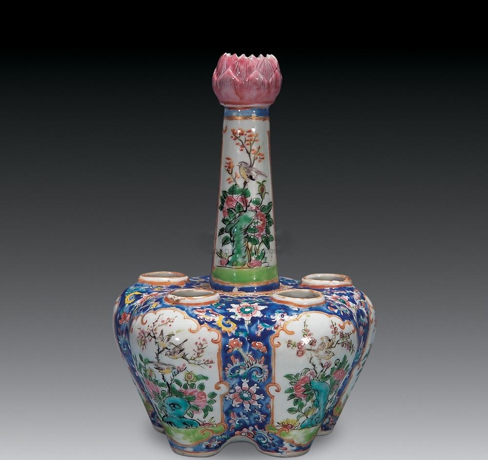 中国美術 廣彩花瓶  大清乾隆年製  古玩 唐物インテリア小物