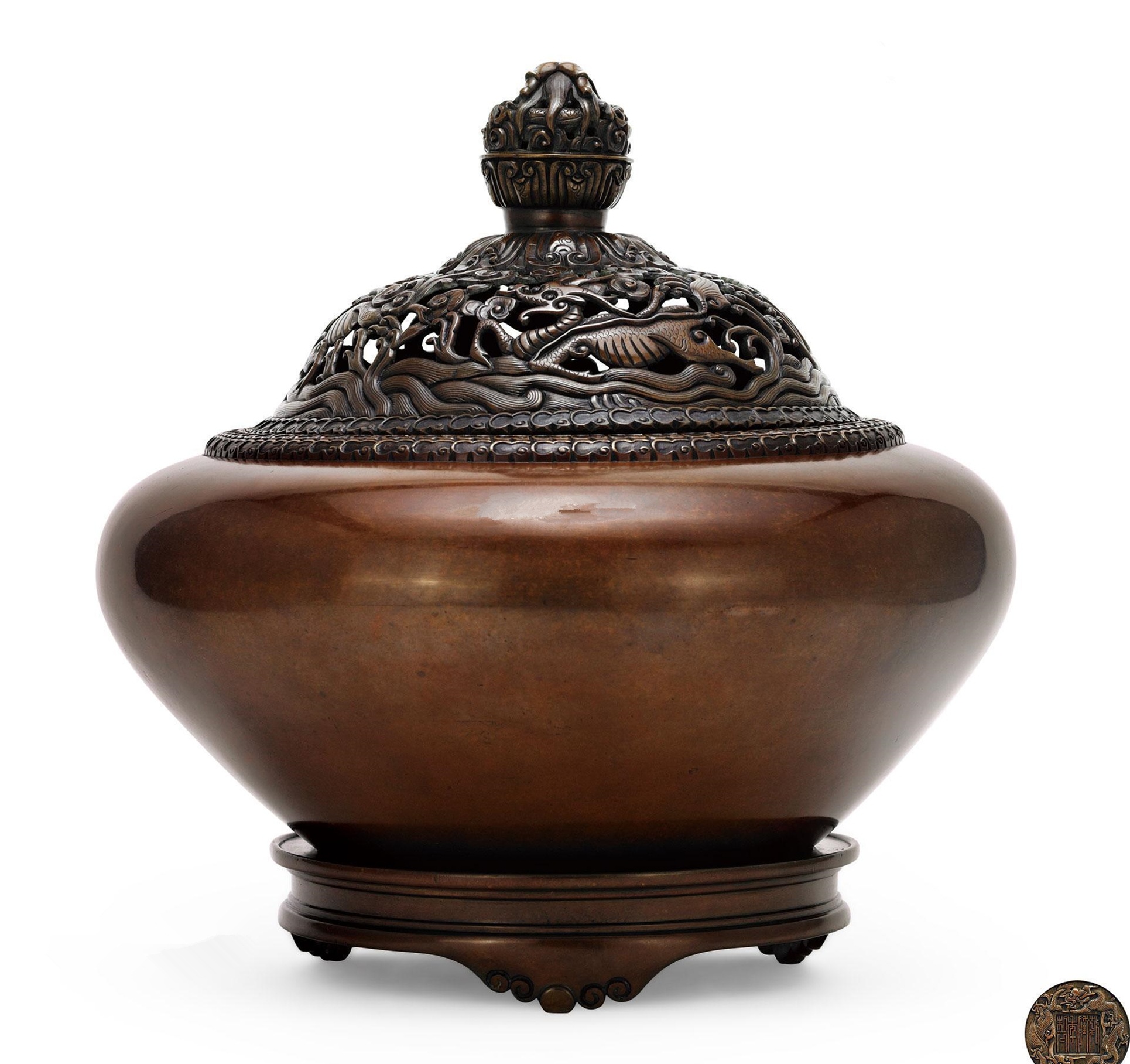 銅炉 清時代 香道具 古銅