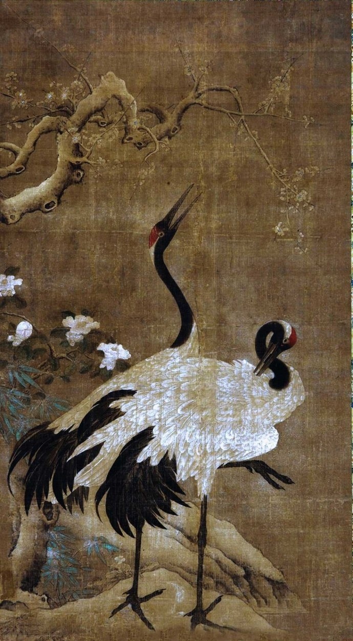中国古美術・旧藏・五代風・徐熙款・花鳥図・手描き中堂画・掛軸・宣紙・書画・骨董 中国古美術・旧藏・五代風・徐熙款・花鳥図・手描き中堂画・掛軸・