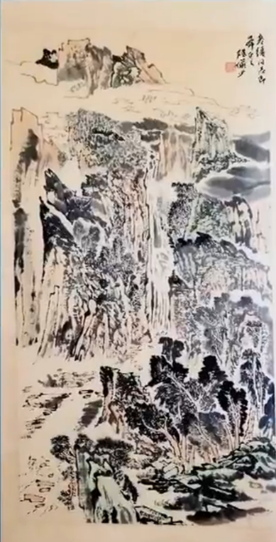 中国美術 絵画 大名家 陸儼少 巴船出峽図 山水画 詳細不明