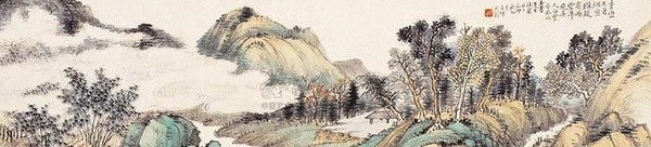 鮑亞暉山水作品欣賞