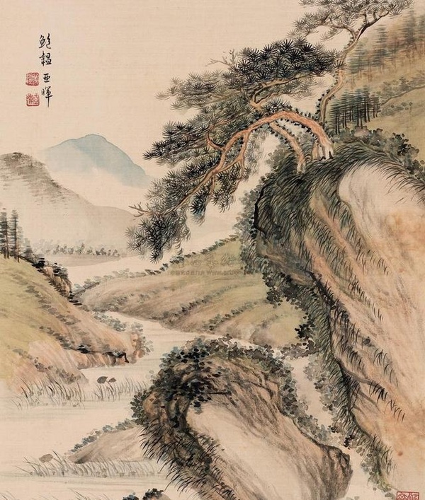 鮑亞暉山水作品欣賞
