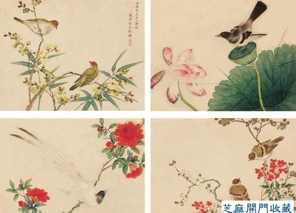 沈振麟（清）花鳥動物作品欣賞