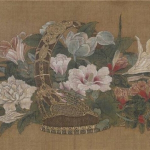 宋李嵩《花籃圖》