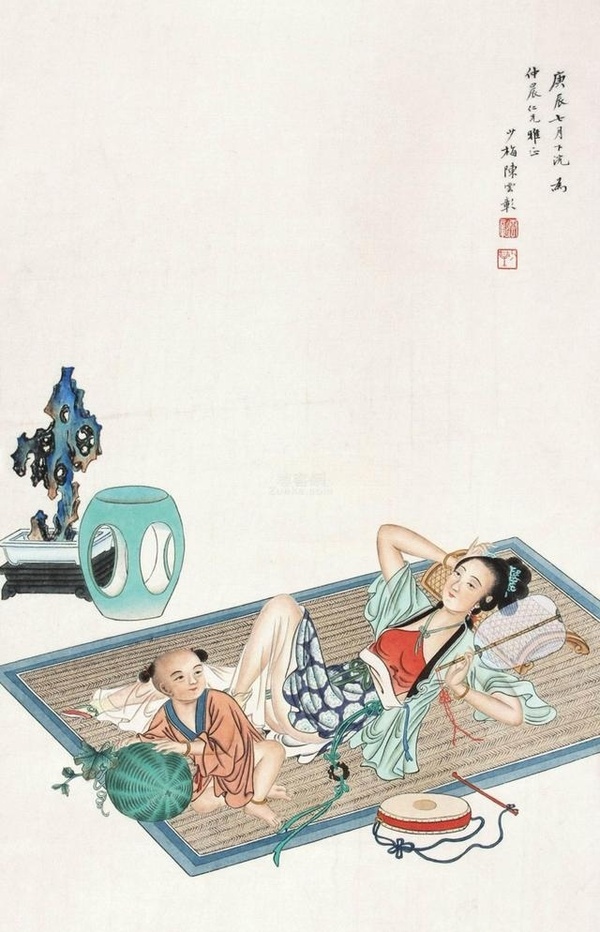 一代國畫巨擘陳少梅人物畫!